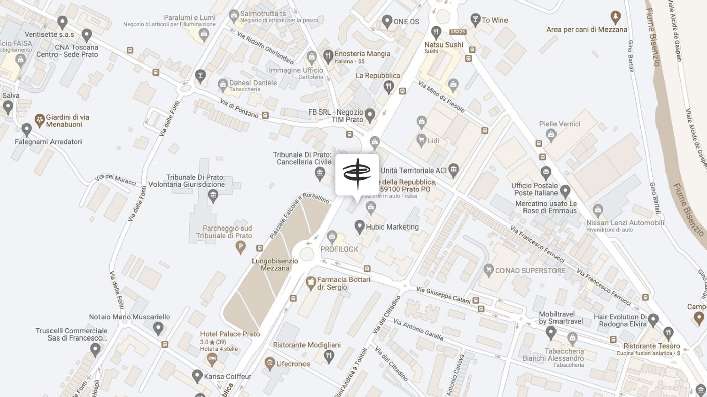 Mappa sede di Prato del Dott. Campione